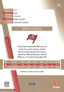 2007 Playoff Absolute Memorabilia - Spectrum Red #56 Jeff Garcia Back