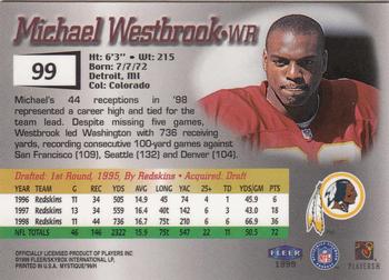 1999 Fleer Mystique #99 Michael Westbrook Back