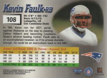 1999 Fleer Mystique #108 Kevin Faulk Back