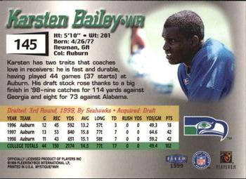 1999 Fleer Mystique #145 Karsten Bailey Back