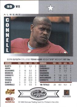 1999 Leaf Certified #99 Albert Connell Back