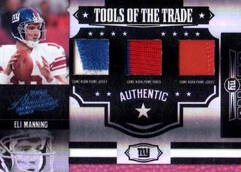 2007 Playoff Absolute Memorabilia - Tools of the Trade Material Triple Black Spectrum #TOT-62 Eli Manning Front