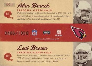 2007 Playoff Contenders - Draft Class #DC-1 Alan Branch / Levi Brown Back