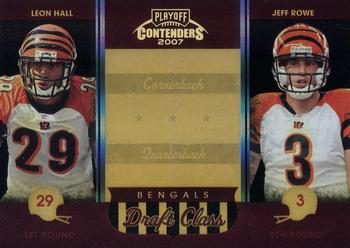 2007 Playoff Contenders - Draft Class Black #DC-8 Leon Hall / Jeff Rowe Front
