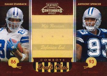 2007 Playoff Contenders - Draft Class Black #DC-10 Isaiah Stanback / Anthony Spencer Front