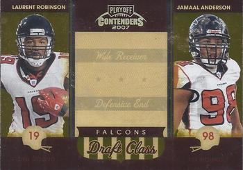 2007 Playoff Contenders - Draft Class Gold Holofoil #DC-2 Laurent Robinson / Jamaal Anderson Front