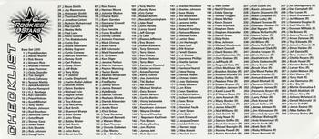 1999 Leaf Rookies & Stars #NNO Checklist Front