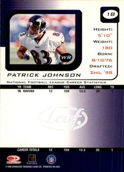 1999 Leaf Rookies & Stars #18 Pat Johnson Back