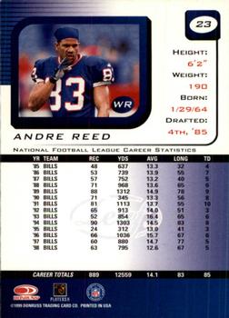 1999 Leaf Rookies & Stars #23 Andre Reed Back