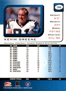 1999 Leaf Rookies & Stars #36 Kevin Greene Back