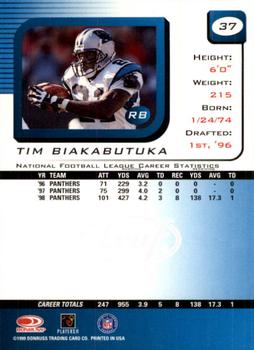 1999 Leaf Rookies & Stars #37 Tim Biakabutuka Back