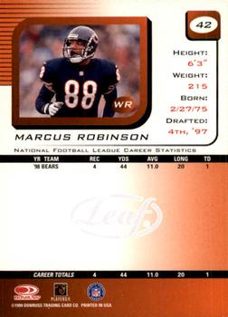 1999 Leaf Rookies & Stars #42 Marcus Robinson Back