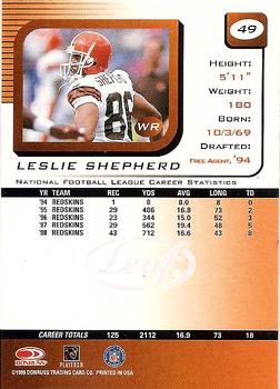 1999 Leaf Rookies & Stars #49 Leslie Shepherd Back
