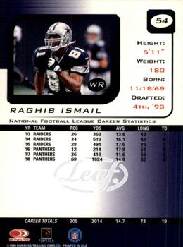 1999 Leaf Rookies & Stars #54 Raghib Ismail Back