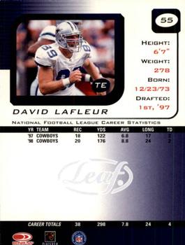 1999 Leaf Rookies & Stars #55 David LaFleur Back