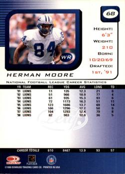 1999 Leaf Rookies & Stars #68 Herman Moore Back