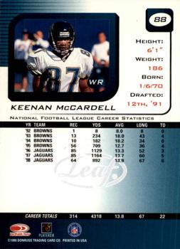 1999 Leaf Rookies & Stars #88 Keenan McCardell Back