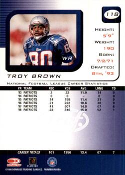 1999 Leaf Rookies & Stars #118 Troy Brown Back