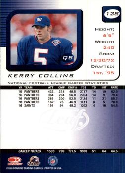 1999 Leaf Rookies & Stars #128 Kerry Collins Back