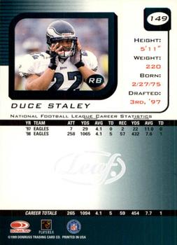 1999 Leaf Rookies & Stars #149 Duce Staley Back