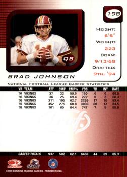 1999 Leaf Rookies & Stars #198 Brad Johnson Back