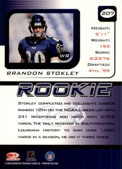 1999 Leaf Rookies & Stars #207 Brandon Stokley Back
