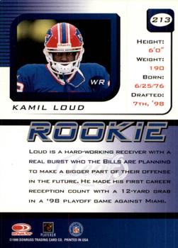 1999 Leaf Rookies & Stars #213 Kamil Loud Back