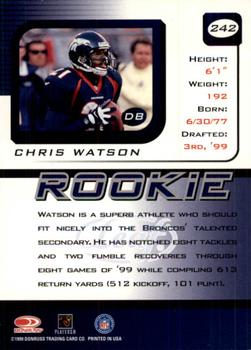 1999 Leaf Rookies & Stars #242 Chris Watson Back