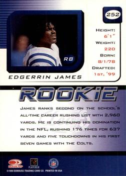1999 Leaf Rookies & Stars #252 Edgerrin James Back