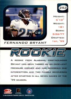 1999 Leaf Rookies & Stars #253 Fernando Bryant Back