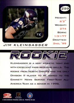 1999 Leaf Rookies & Stars #259 Jim Kleinsasser Back