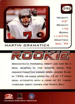 1999 Leaf Rookies & Stars #292 Martin Gramatica Back