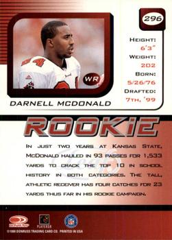 1999 Leaf Rookies & Stars #296 Darnell McDonald Back