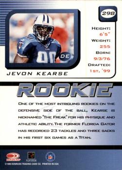 1999 Leaf Rookies & Stars #298 Jevon Kearse Back