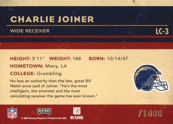 2007 Playoff Contenders - Legendary Contenders #LC-3 Charlie Joiner Back