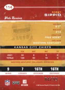 2007 Playoff Contenders - Playoff Ticket #114 Bobby Sippio Back