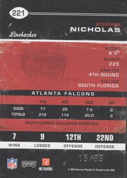 2007 Playoff Contenders - Playoff Ticket #221 Stephen Nicholas Back