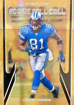 2007 Playoff Contenders - Rookie Roll Call Black #RRC-1 Calvin Johnson Front