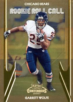 2007 Playoff Contenders - Rookie Roll Call Gold Holofoil #RRC-26 Garrett Wolfe Front