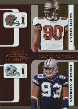2007 Playoff Contenders - Round Numbers #RN-3 Gaines Adams / Anthony Spencer Front