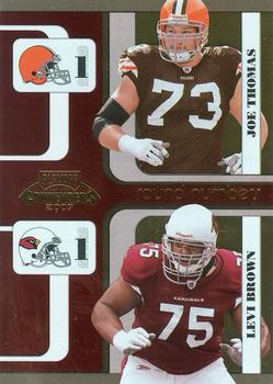 2007 Playoff Contenders - Round Numbers #RN-10 Joe Thomas / Levi Brown Front
