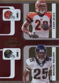 2007 Playoff Contenders - Round Numbers #RN-12 Leon Hall / Reggie Nelson Front