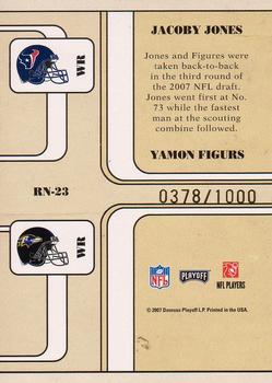 2007 Playoff Contenders - Round Numbers #RN-23 Jacoby Jones / Yamon Figurs Back