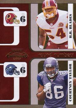 2007 Playoff Contenders - Round Numbers #RN-31 H.B. Blades / Courtney Taylor Front