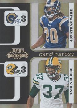 2007 Playoff Contenders - Round Numbers Black #RN-26 Jonathan Wade / Aaron Rouse Front