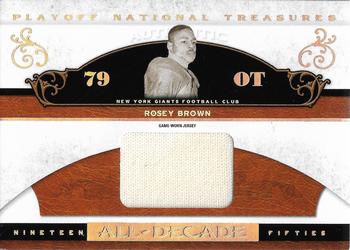 2007 Playoff National Treasures - All Decade Material Jumbo #AD-RB Roosevelt Brown Front