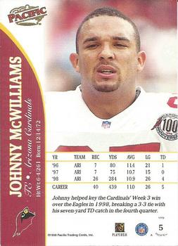 1999 Pacific #5 Johnny McWilliams Back