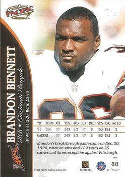 1999 Pacific #88 Brandon Bennett Back