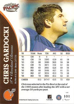 1999 Pacific #101 Chris Gardocki Back