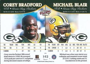 1999 Pacific #162 Corey Bradford / Michael Blair Back
